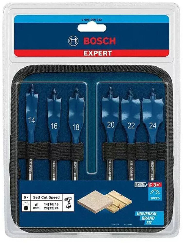 Lapikfreespuuride komplekt Bosch Expert Self cut speed 14-24 mm 6 tk