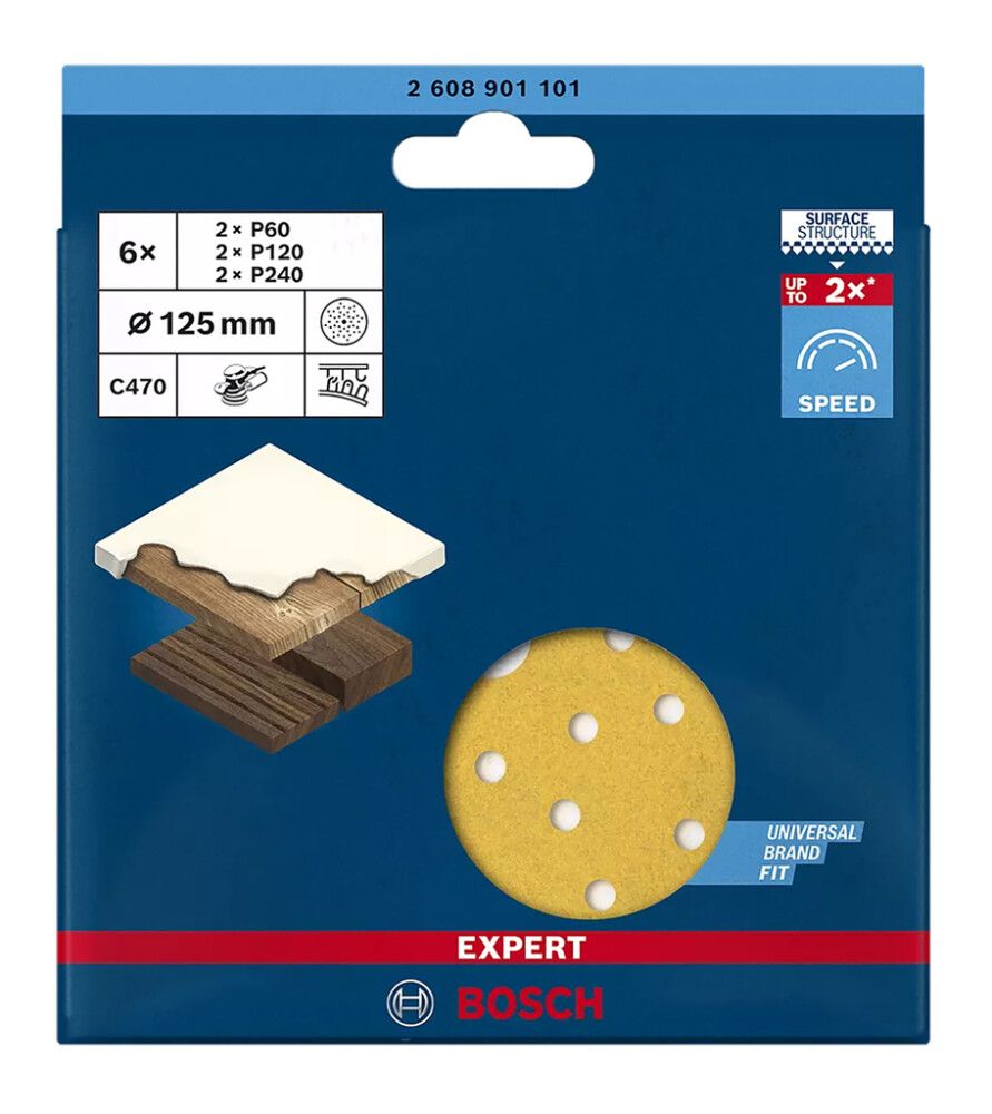 Lihvpaber Bosch Expert C470, 125 mm 6 tk