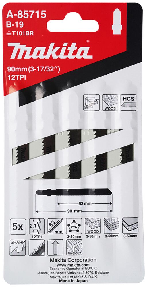 Tikksaetera Makita B-19 HCS 63 mm 5 tk