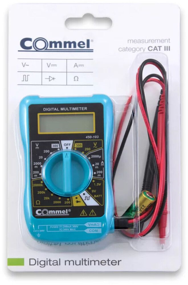 Digitaalne multimeeter Commel LCD-ekraaniga