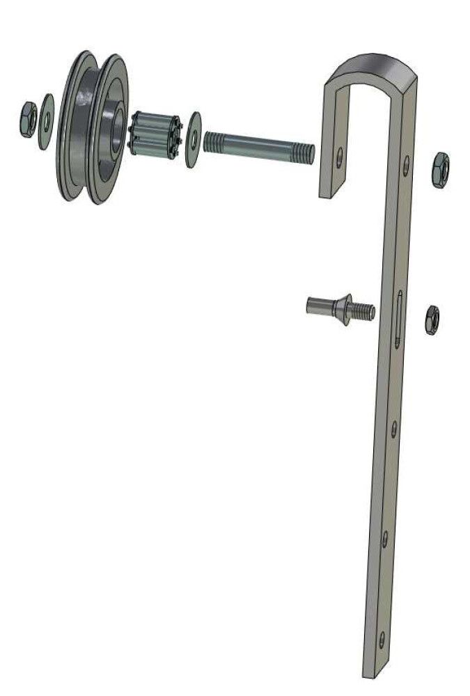 Lükandukse rullik kanduriga 60 mm, max 30 kg