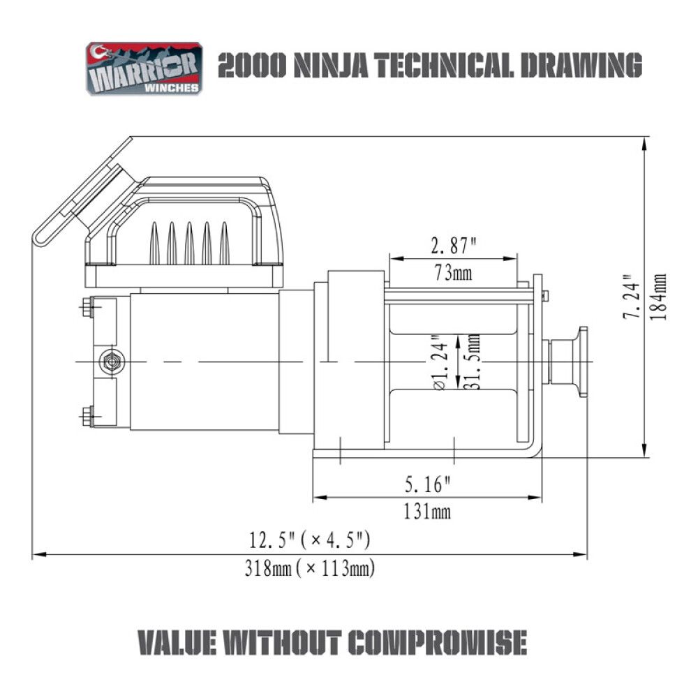Vints Warrior Ninja 2000 sünteetilise köiega