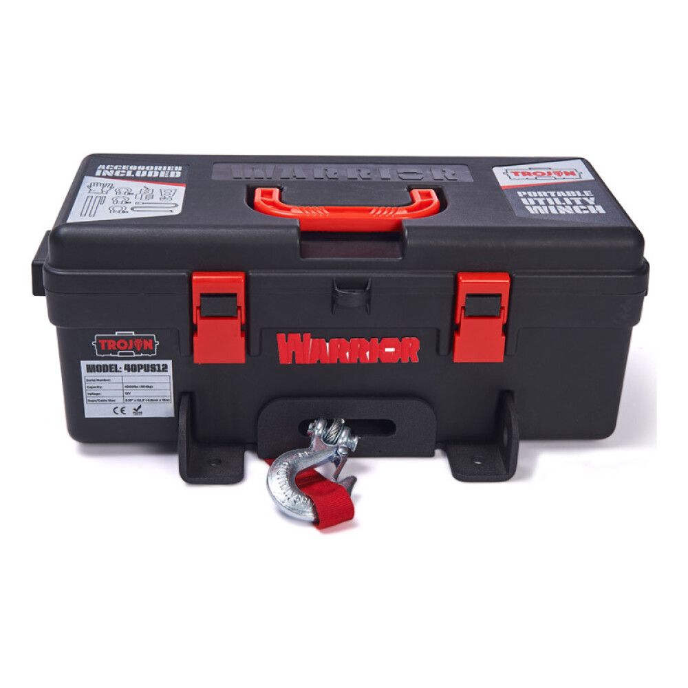 Kaasaskantav vints Warrior Trojan 4000 terastrossiga