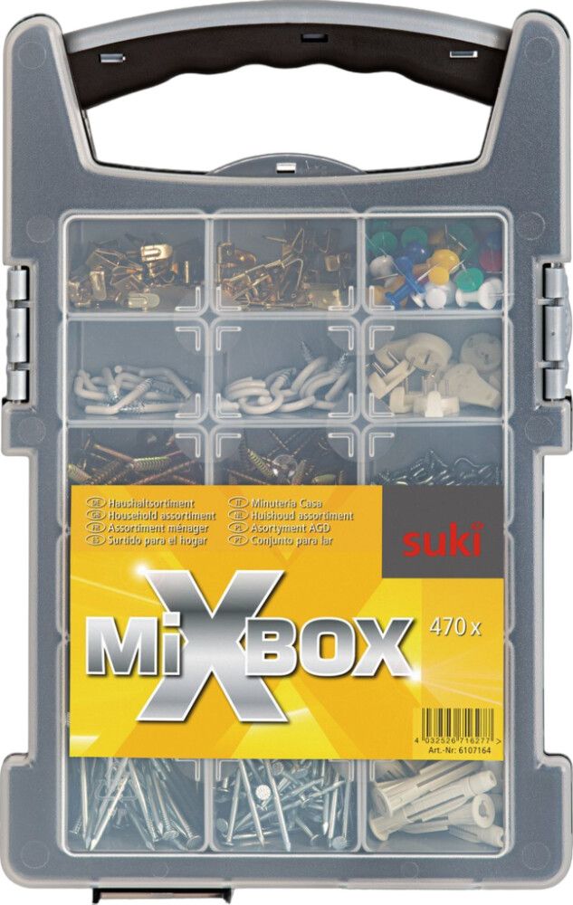 Kinnitustarvikute komplekt Suki MixBox 470-osaline