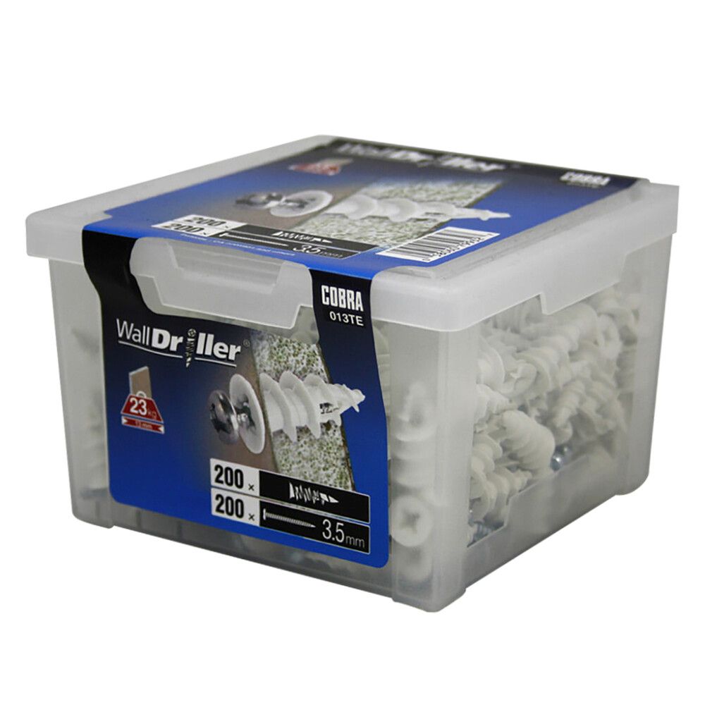 Kipsplaaditüübel Cpbra 013T valge 200 tk