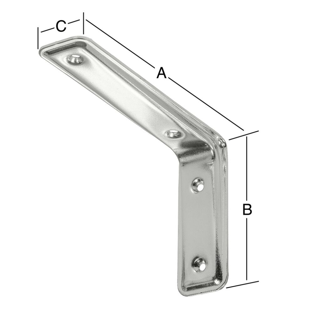 Riiulikandur 315 x 200 x 40 mm kroomitud