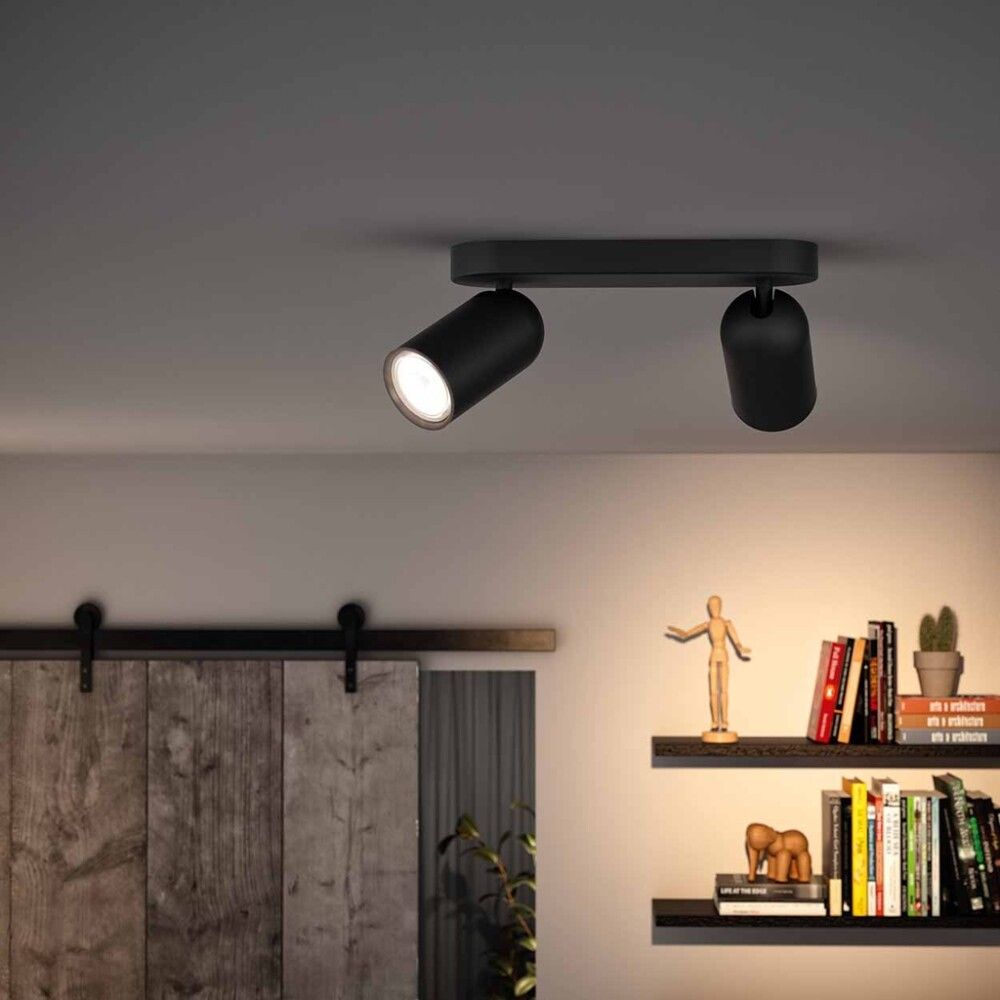 Kohtvalgusti Philips myLiving Pongee 2-osaline, must