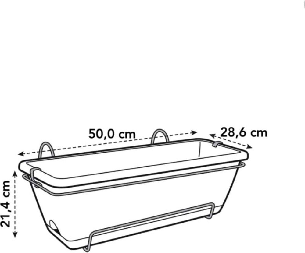 Rõdukast Barcelona alusega 50 cm, grafiithall