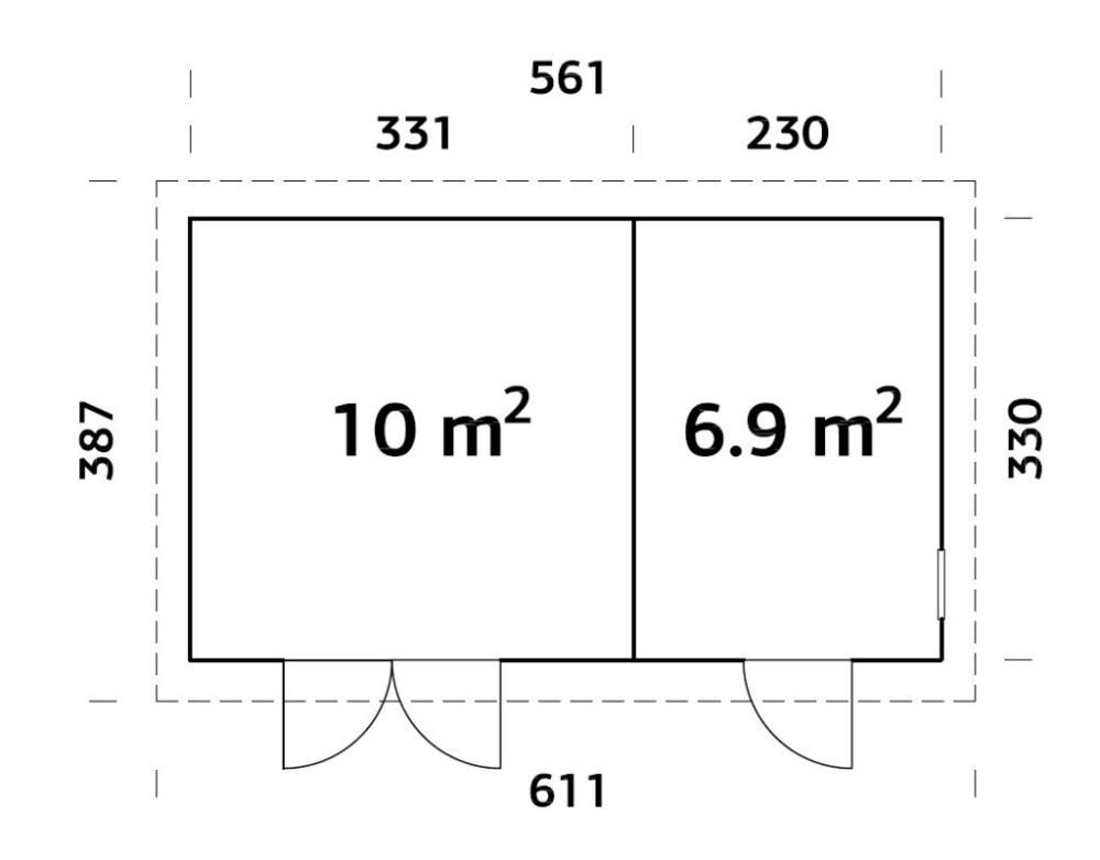 Aiakuur Palmako Kalle 16,9 m²