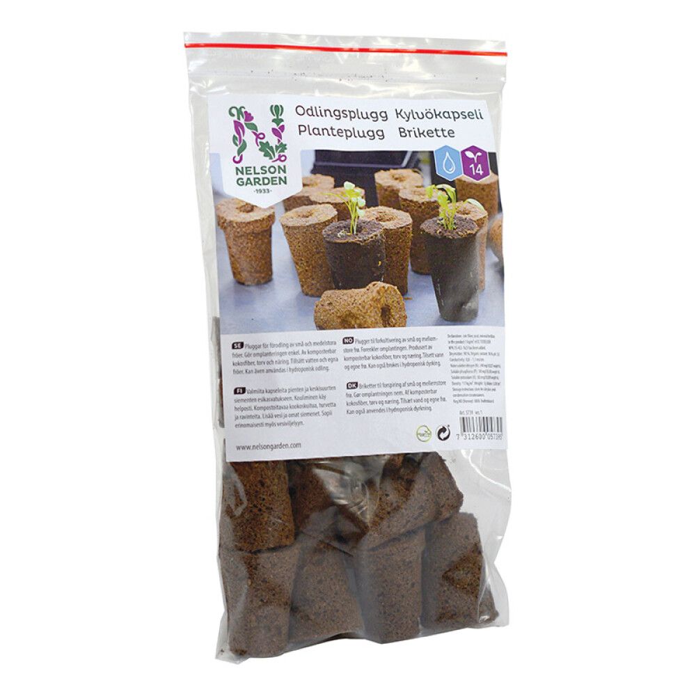 Kookoskiutabletid Nelson Garden