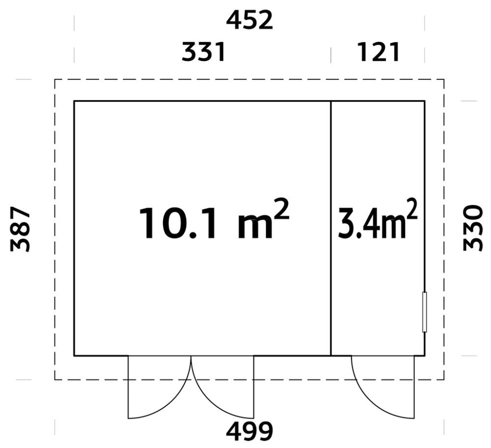 Tööriistakuur Palmako Kalle 13,5 m²