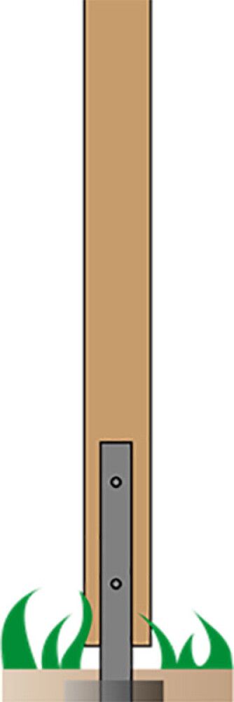 Puitpost 6,8 x 6,8 x 268 cm