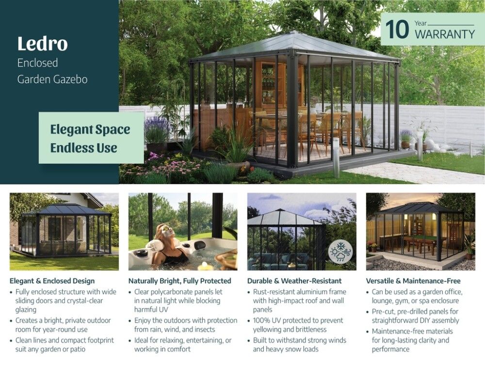 Paviljon Palram-Canopia Ledro 3,60 x 3,60 m