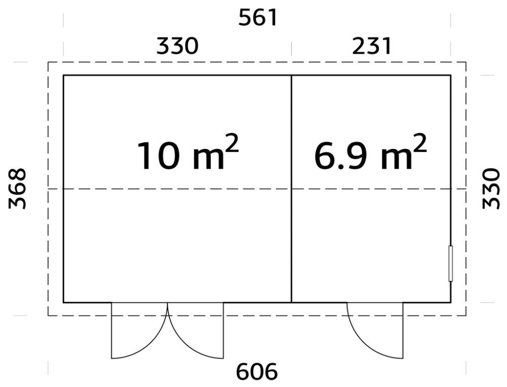 Tööriistakuur Palmako Olaf 16,9 m²
