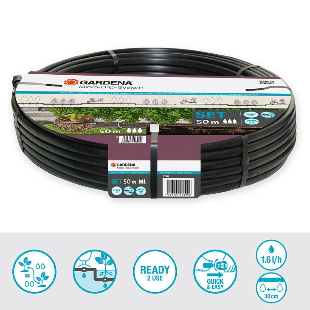 Kastmiskomplekt Gardena Micro-Drip taimeridadele 13 mm 50 m