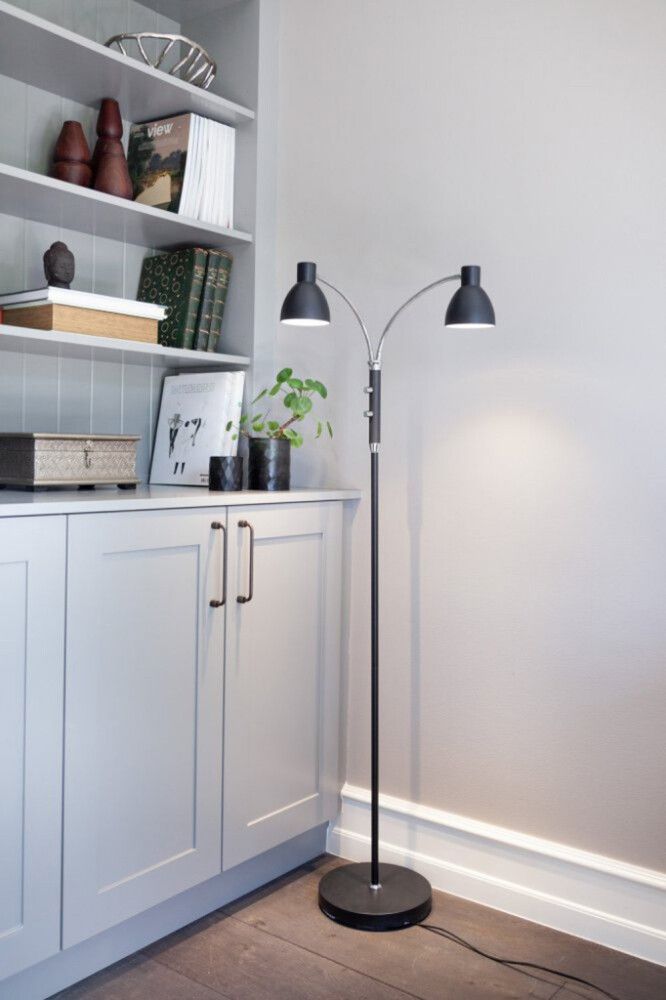 Põrandavalgusti Halo Design  Hudson  2-osaline must