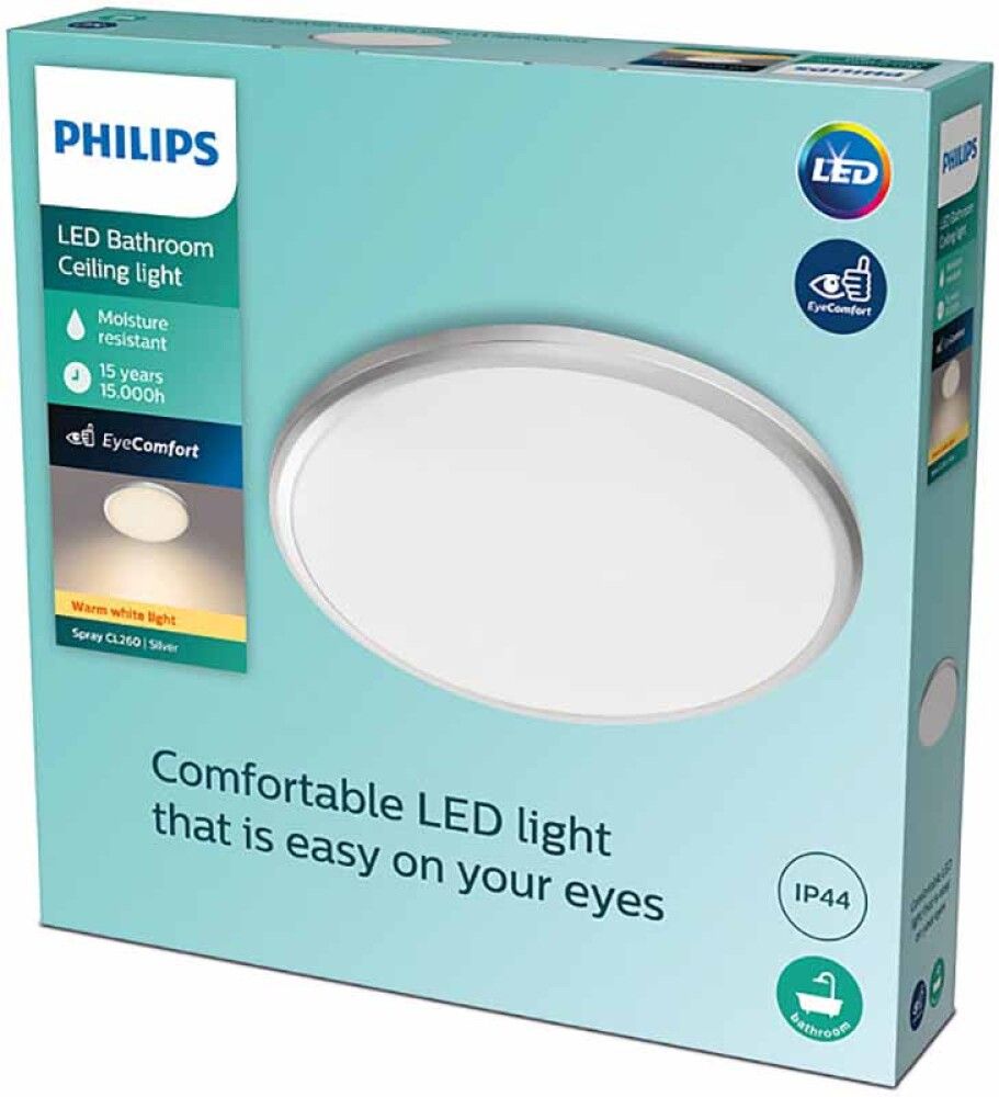 Vannitoavalgusti Philips Spray CL260 17 W, hõbedane