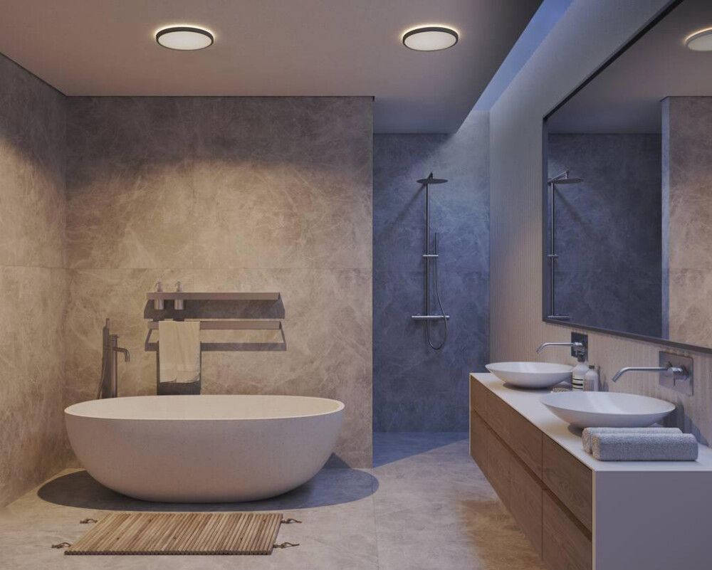 LED-laevalgusti Nordlux Oja Ø 29,4 cm must