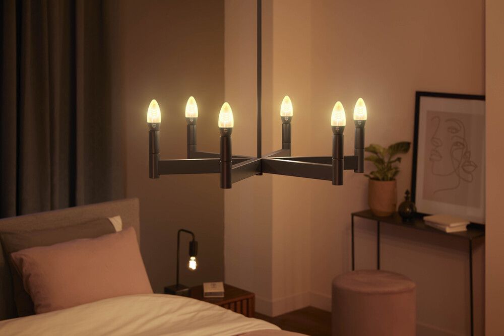 LED-nutilamp Philips Hue White Ambiance Filament 4,5 W E14