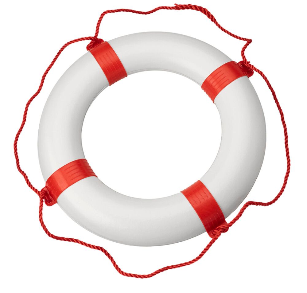 Päästerõngas Seilflechter valge/punane Ø 55 cm