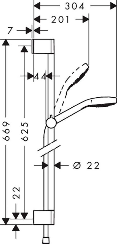 Dušikomplekt Hansgrohe Croma Select E Vario
