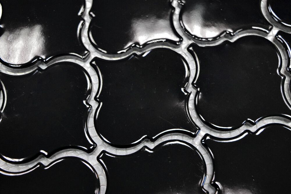 Mosaiik Florentine 29,3 x 24,5 cm Must Läikiv