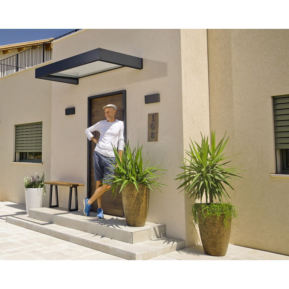 Varikatus Canopia Sofia läbipaistev/tumehall 0,9 x 1,5 m