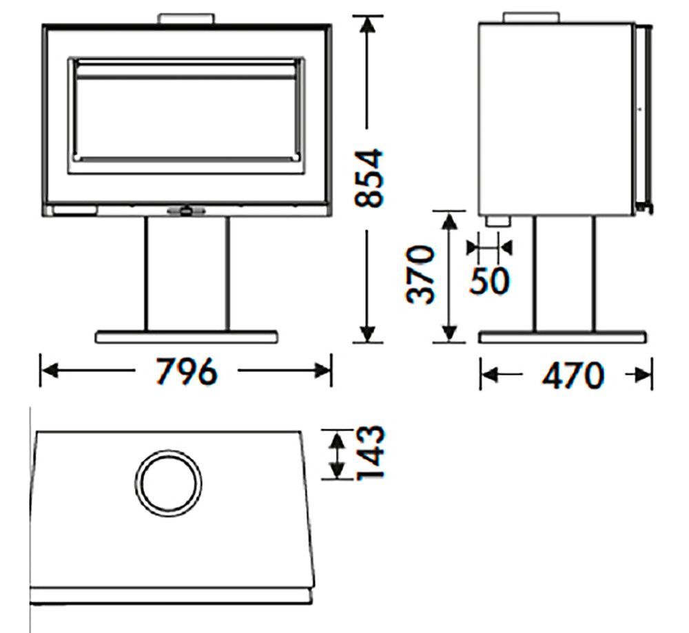 Kamin Panadero Maja 7,2 kW