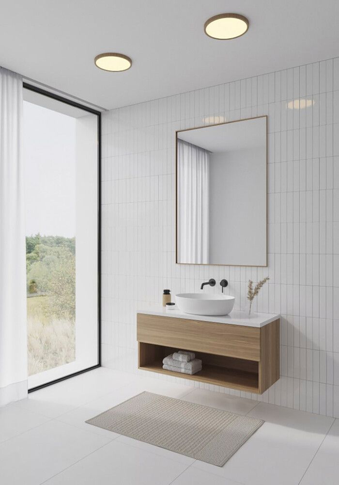 LED-laevalgusti Nordlux Oja Ø 29,4 cm pruun