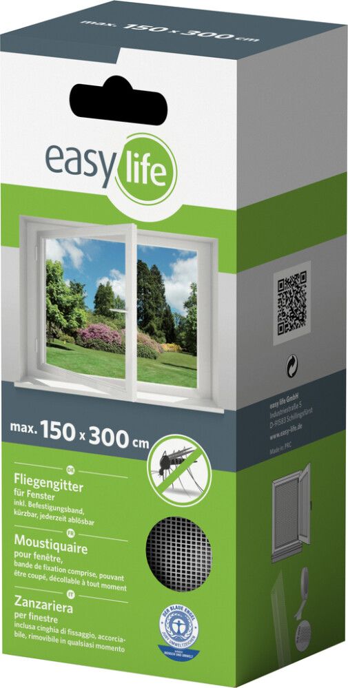 Putukavõrk aknale Easy Life 150 x 300 cm Valge