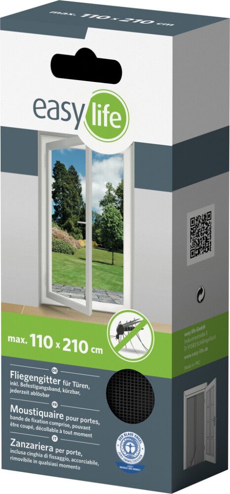 Putukavõrk uksele Easy Life 110 x 210 cm, antratsiit 2 paneeli
