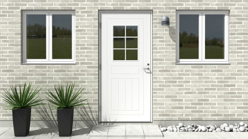 Välisuks Lund M10 x 21, valge vasak