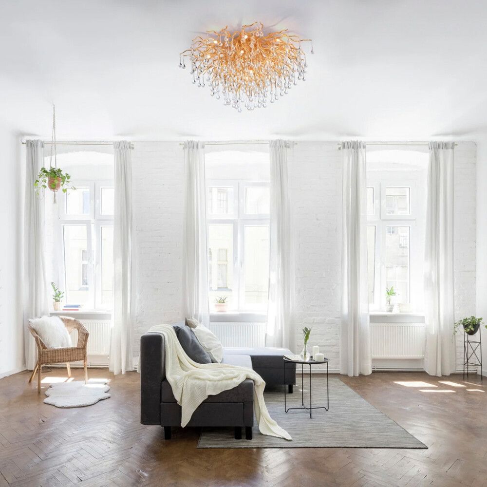 Laevalgusti Paul Neuhaus Icicle Messing Ø 100 cm