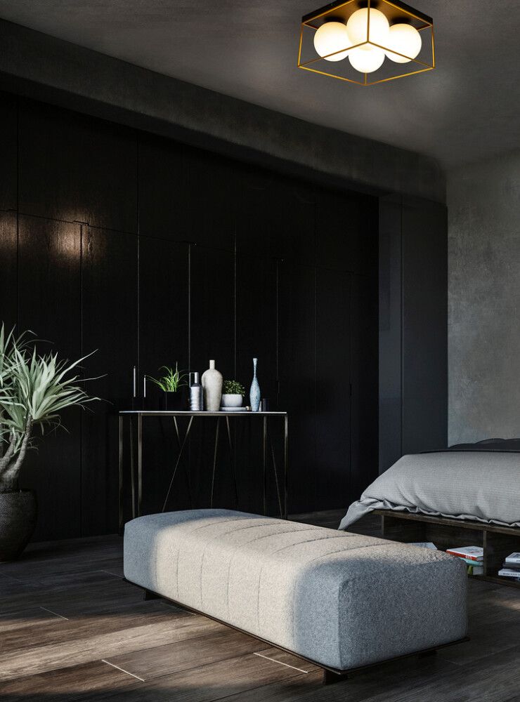 Laelamp Aneta Astro 36 x 36 x 20,5 cm, must/kuldne