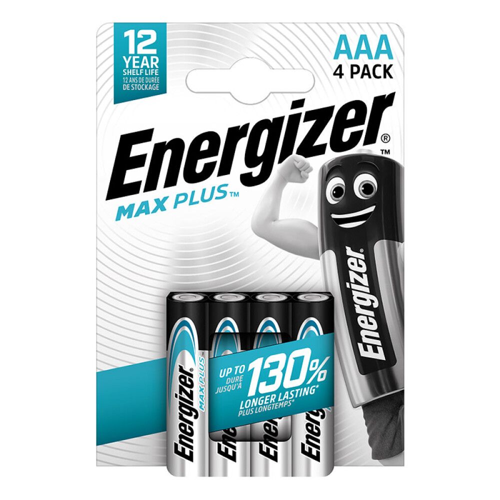 Patareid Energizer Max Plus AAA LR03 1.5V – 4 tk pakis