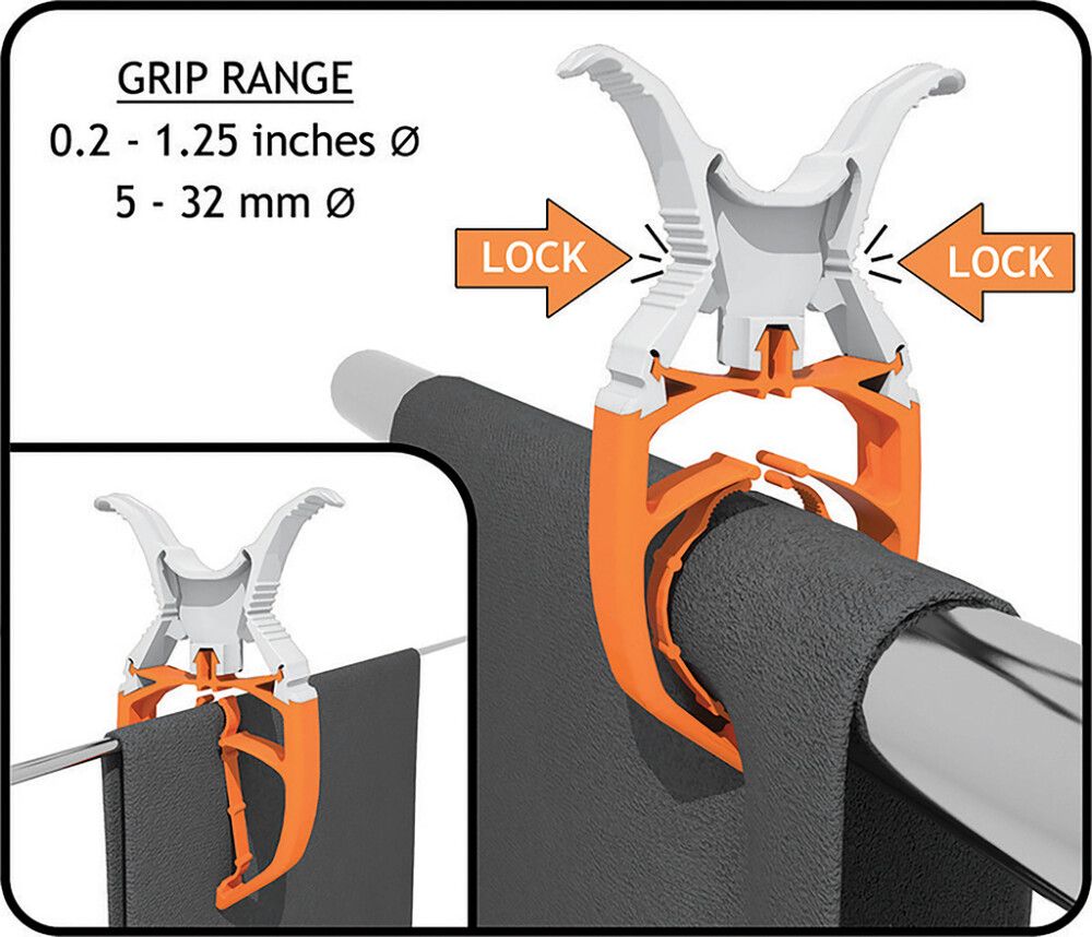 Klamber Fixclip punane/valge 6 tk