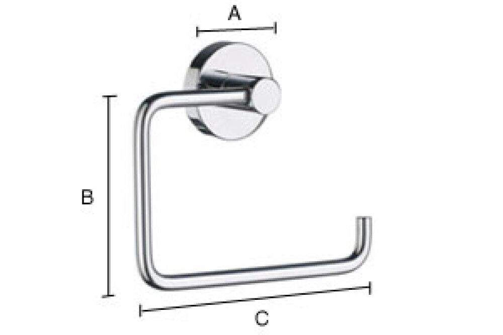 WC-paberi hoidja Smedbo Home HB341 mattmust