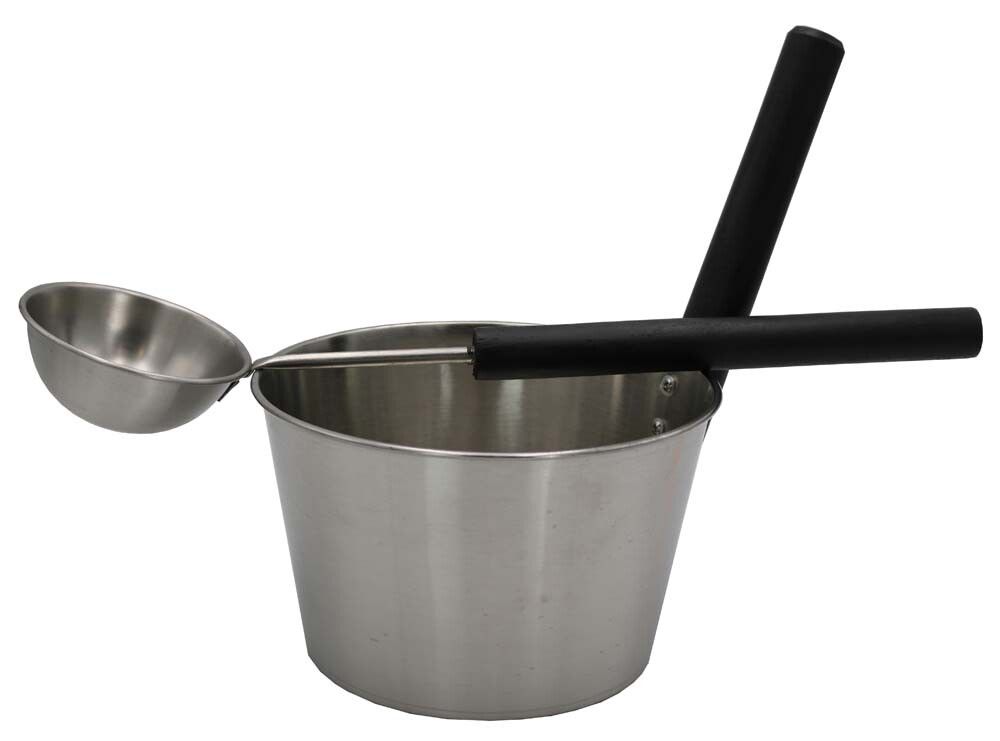 Saunalkibu 4 l ja leilikulp Saunia