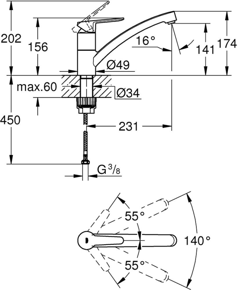 Köögisegisti Grohe Start Eco