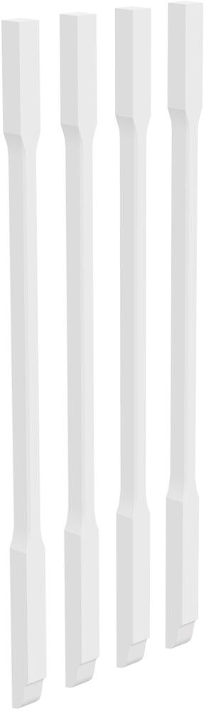 Trepisarja Helsinki piirdelipid, valged 41 x 41 x 1140 mm