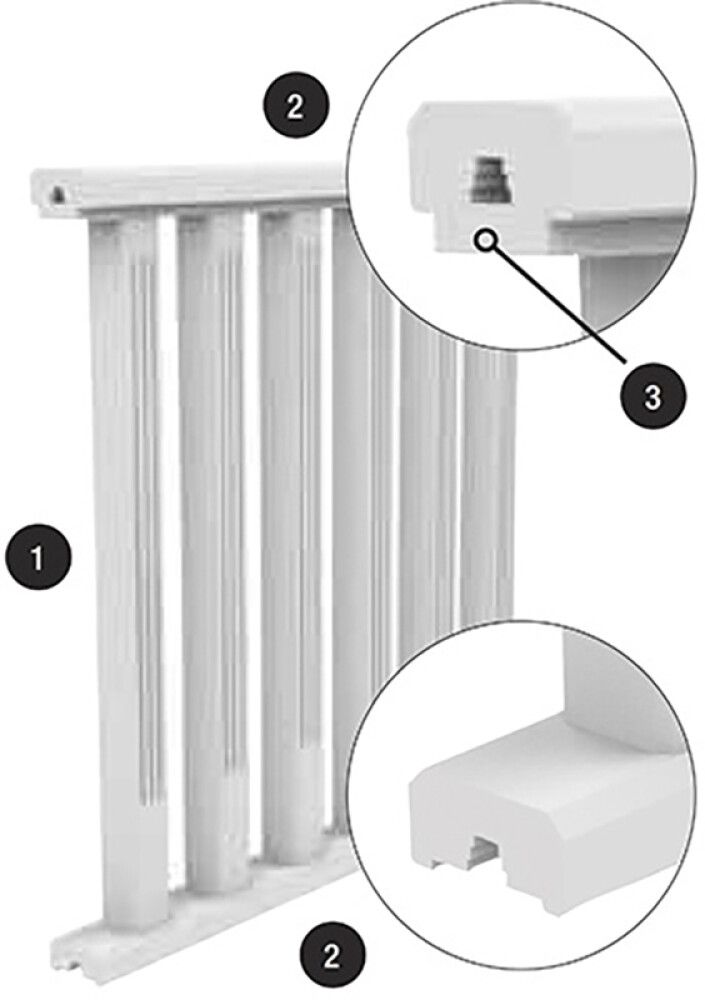 Piirde alajooks, käsipuu 45 x 95 x 2400 mm