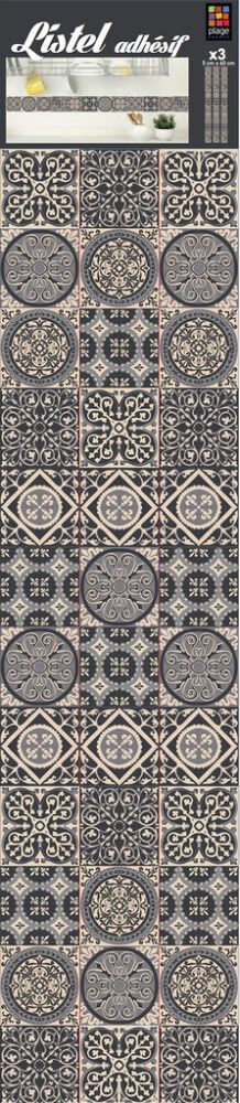 Seinakleebis Plage Plaadid 180 x 5 cm, tumehall