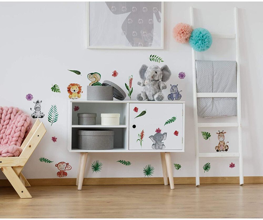 Posterkleebis Jungle Baby Animals 24 x 68 cm