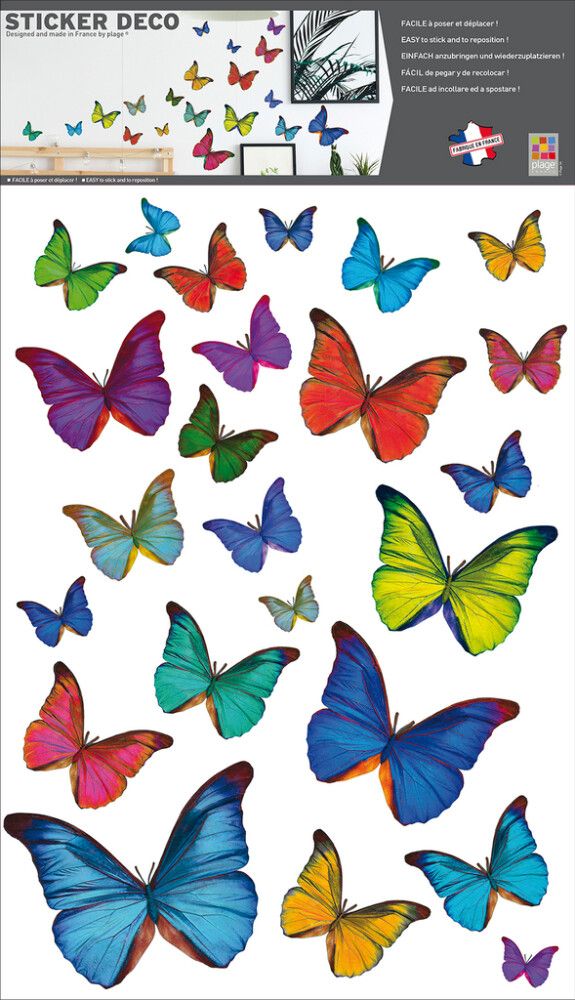 Posterkleebis Plage Liblikad 48 x 68 cm