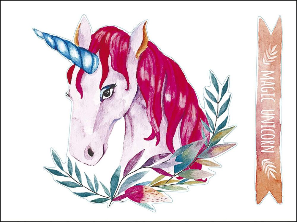 Posterkleebis Plage Ükssarv 48 x 68 cm