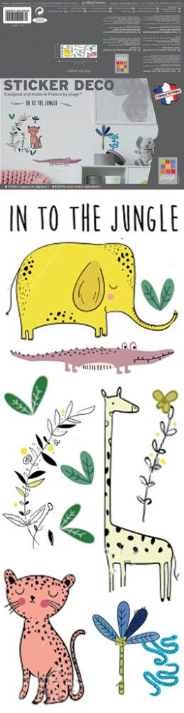 Posterkleebis Plage Jungle 24 x 68 cm