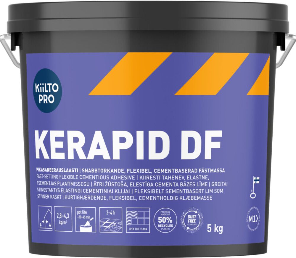 Elastne kiirplaatimissegu Kiilto Pro Kerapid DF 5 kg