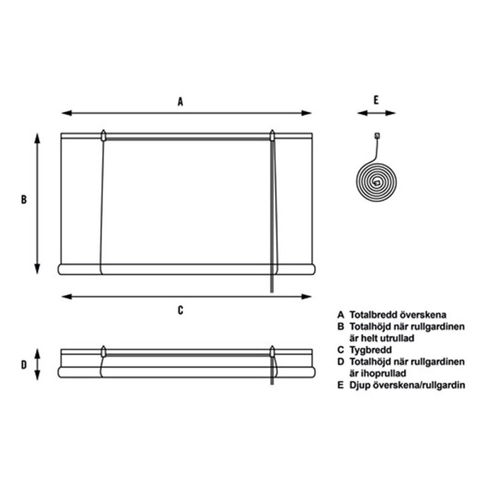 Ruloo pimendav Hasta 140 x 185 cm, valge