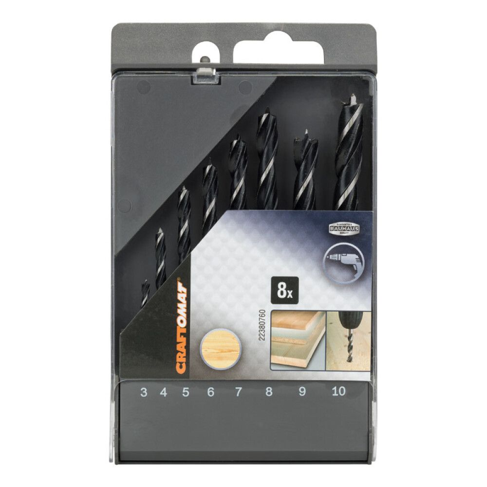 Puidupuuride komplekt Craftomat 8-osaline 3-10 mm