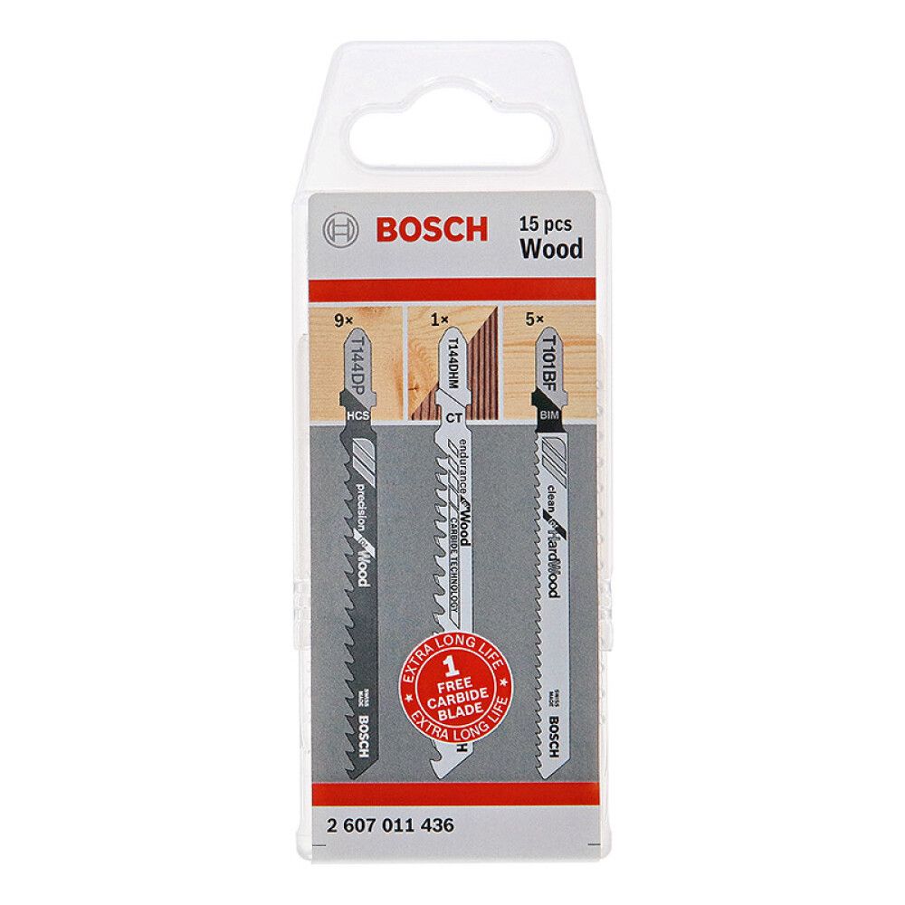 Tikksaeterade komplekt Bosch Wood 15 tk